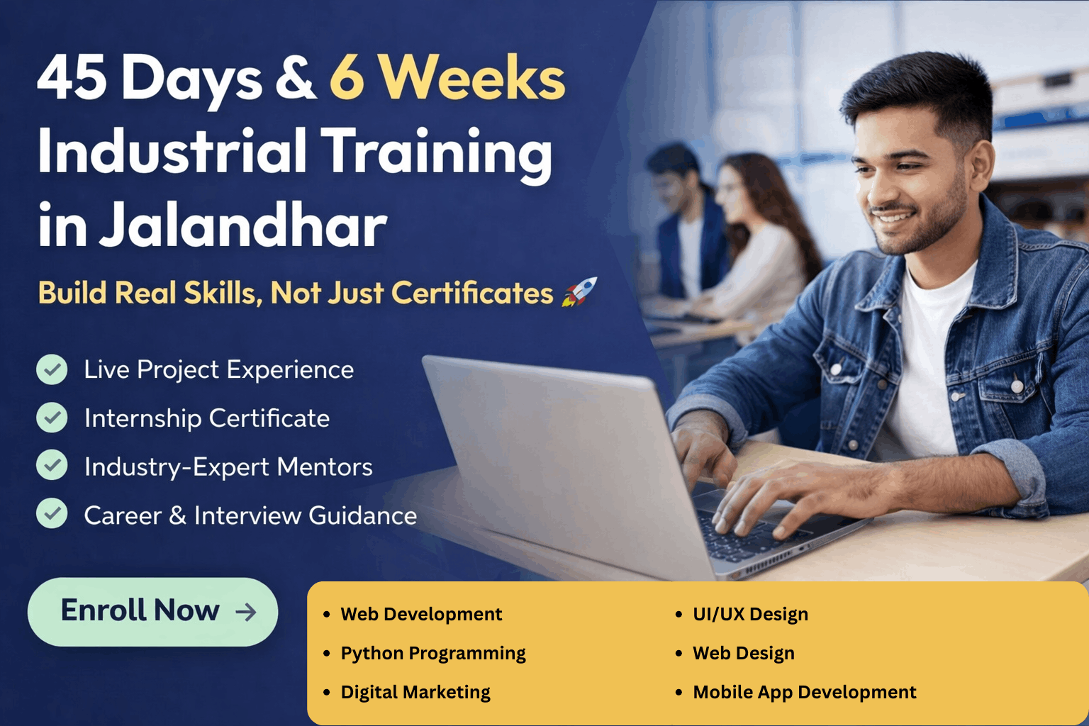 45 Days & 6 Weeks Industrial Training in Jalandhar | Code Ac...